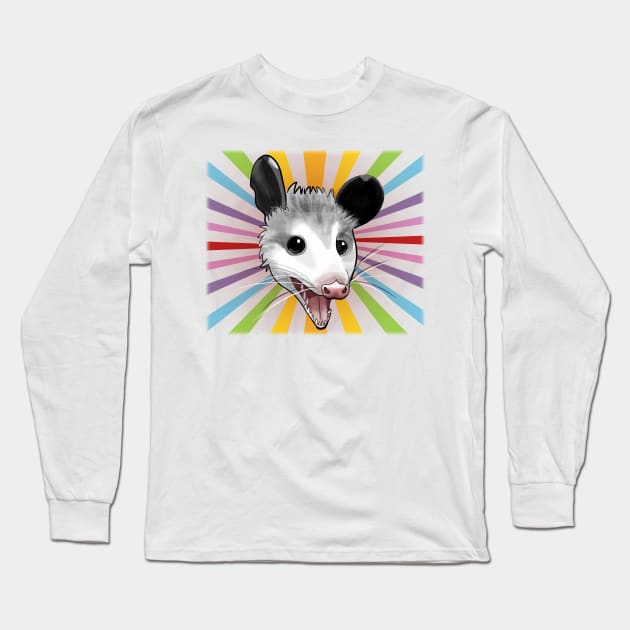 Awesome Possum Long Sleeve T-Shirt by claudiecb